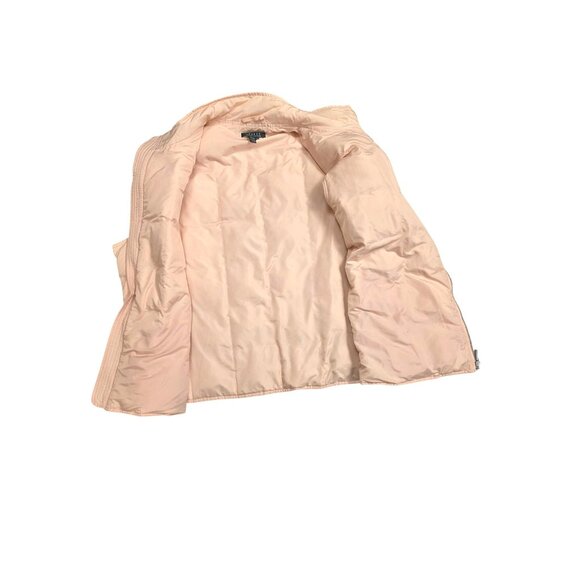 Lauren Ralph Lauren Down Quilted Blush Pink Puffer Vest Plus 3X Pockets Snaps - Picture 3 of 6